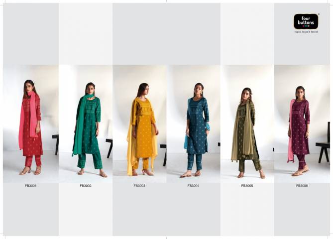 Four Bottons Meher 2 Fancy Ethnic Wear Wholesale Readymade Designer Suits

